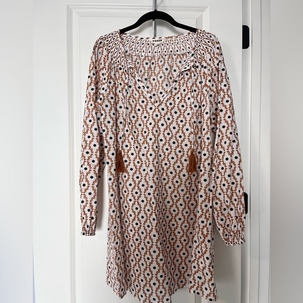 Boden smocked neck beach kaftan